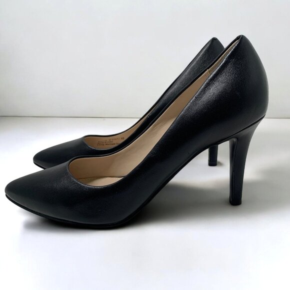 Cole Haan Women's Go-To Park Pumps Black Leather 3" Heel Sz 9 - Picture 1 of 12